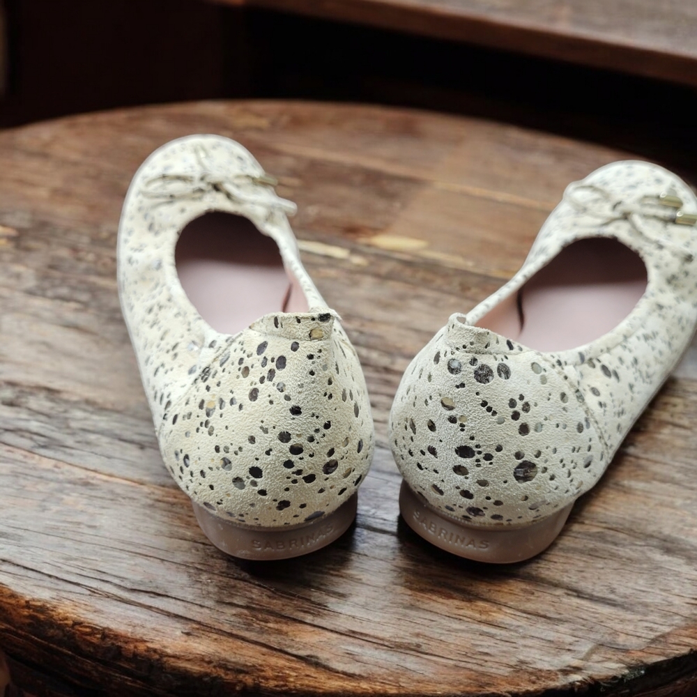Sabrinas Everlane Cream Ballet Flats with Bow Size 37 - Picture 3 of 5
